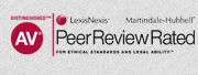 Distinguished AV | LexisNexis Martindale-Hubbell PeerReviewRated For Ethical Standards and Legal Ability